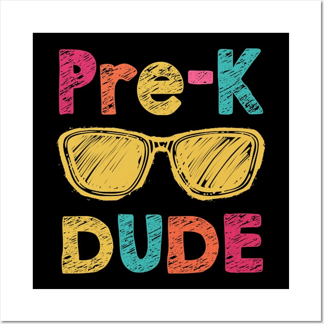 Pre-K Dude Back to School First Day of Preschool Wall Art by torifd1rosie